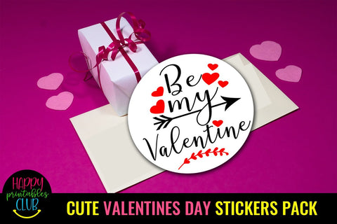 Cute Valentines Day Stickers- Romantic Love Stickers SVG Happy Printables Club 