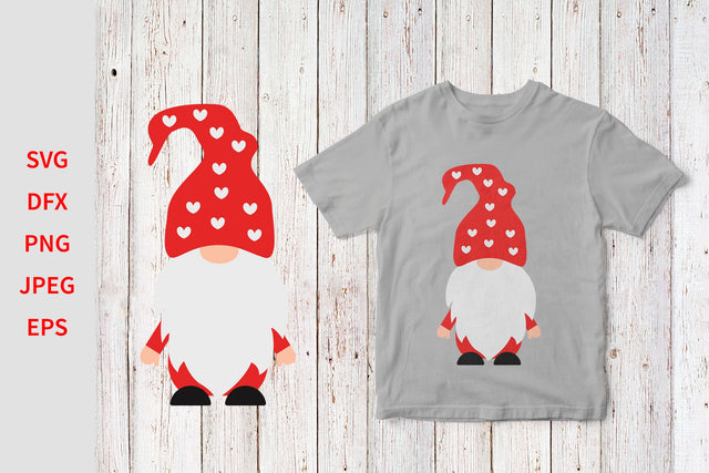 Cute Valentines gnomie. Scandinavian gnome SVG LaBelezoka 