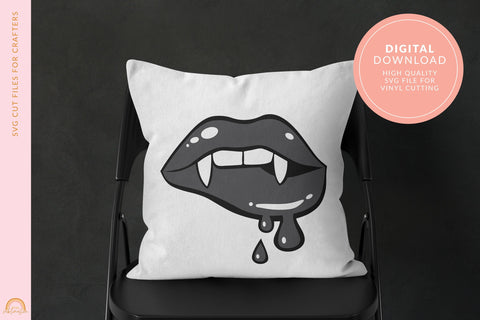Cute Vampire Lips SVG For Halloween Shirts HM SVG Pixel Sublimation 