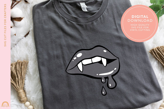 Cute Vampire Lips SVG For Halloween Shirts HM SVG Pixel Sublimation 