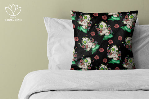 Cute Voodoo Doll - SVG PNG JPG Seamless Halloween Pattern Sublimation Digital Pattern Karma Genie Graphics 