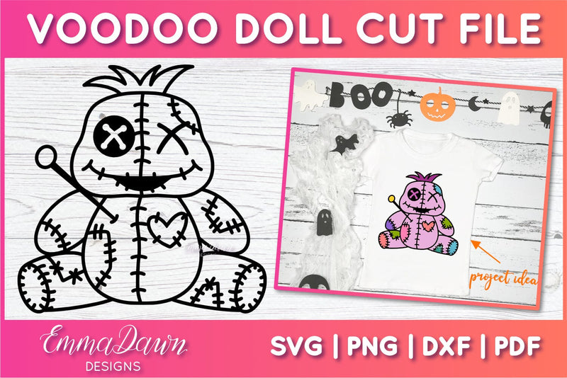 Cute Voodoo Doll SVG SVG Emma Dawn Designs 