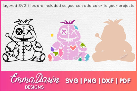 Cute Voodoo Doll SVG SVG Emma Dawn Designs 