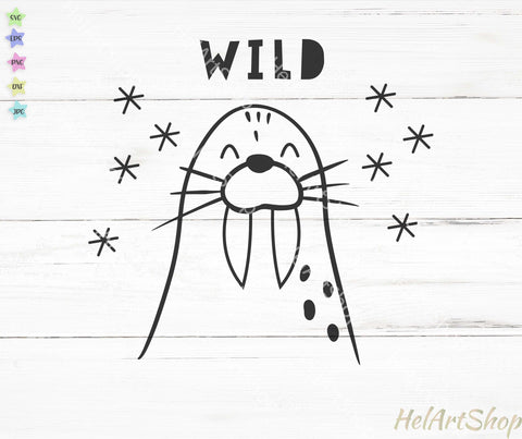 Cute Walrus SVG, Scandinavian SVG SVG _HelArtShop_ 