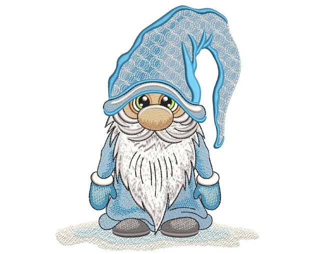 Cute Winter Gnome Embroidery Design, 3 sizes, Instant Download Embroidery/Applique DESIGNS Nino Nadaraia 