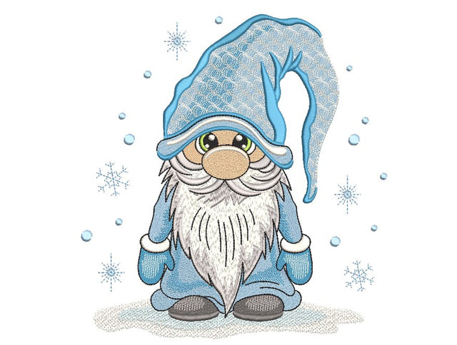 Cute Winter Gnome Embroidery Design, 3 sizes, Instant Download Embroidery/Applique DESIGNS Nino Nadaraia 