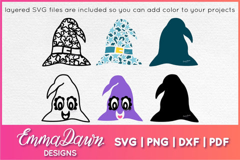 Cute Witch Hat SVG Bundle SVG Emma Dawn Designs 