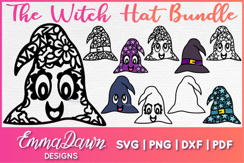 Cute Witch Hat SVG Bundle SVG Emma Dawn Designs 