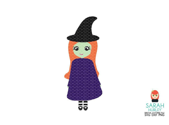Cute Witch SVG Sarah Hurley 