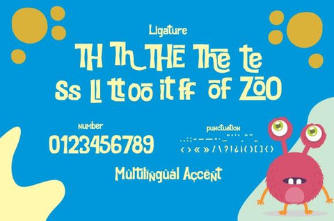 Cutenes Monster Font eknojistudio99