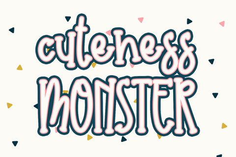 Cuteness Monster Font Abo Daniel Studio 