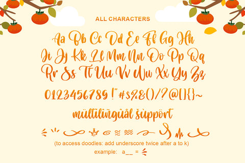 Cuteness Persimmon Font Abo Daniel Studio 