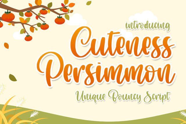 Cuteness Persimmon Font Abo Daniel Studio 