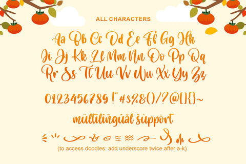 Cuteness Persimmon Font Abo Daniel Studio 