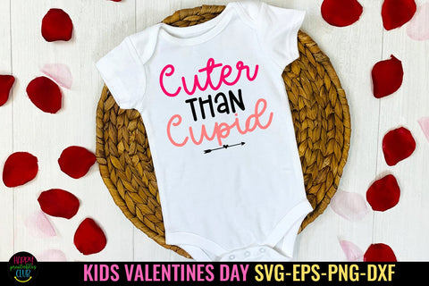 Cuter Than Cupid I Kids Valentines SVG I Baby Valentines SVG SVG Happy Printables Club 