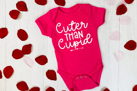 Cuter Than Cupid I Kids Valentines SVG I Baby Valentines SVG SVG Happy Printables Club 