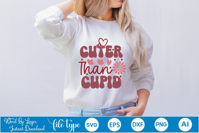 Cuter Than Cupid SVG Cut File SVGs,Quotes and Sayings,Food & Drink,On Sale, Print & Cut SVG DesignPlante 503 