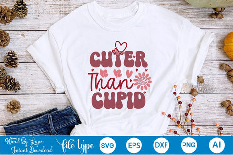 Cuter Than Cupid SVG Cut File SVGs,Quotes and Sayings,Food & Drink,On Sale, Print & Cut SVG DesignPlante 503 