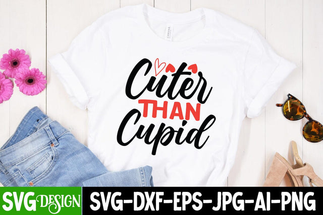 Cuter Than Cupid SVG Cut File, Valentine's Day SVG Cut File SVG BlackCatsMedia 