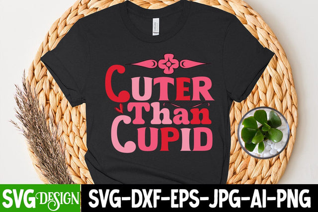 Cuter Than Cupid SVG Cut File, Valentine's Day SVG Design SVG BlackCatsMedia 
