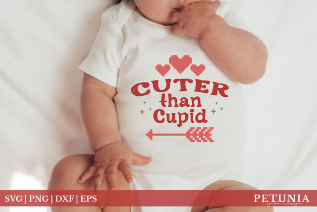Cuter Than Cupid SVG | Valentine's Day Baby SVG SVG Petunia Digital Design 