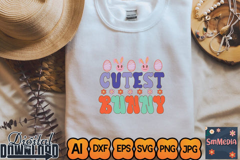 Cutest Bunny Retro Easter svg Design SVG Newmockups 