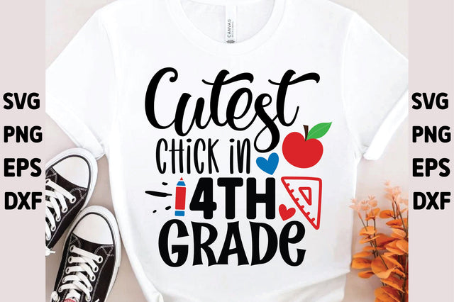 Cutest Chick In 4th Grade SVG Ariyan 