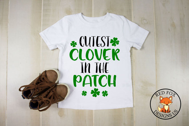 Cutest Clover In The Patch | Baby's First | SVG PNG DXF File SVG RedFoxDesignsUS 