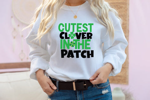 Cutest Clover in The Patch SVG Cut File , Cutest Clover in The Patch SVG Quotes SVG BlackCatsMedia 