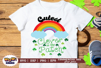 Cutest clover in the patch svg, First St Patrick's day svg, March 17 svg, Kids Patrick's day svg, Irish svg, Lucky svg, Patrick's day cut files, patty day, Green day svg, , Patricks day funny quotes SVG Wowsvgstudio 