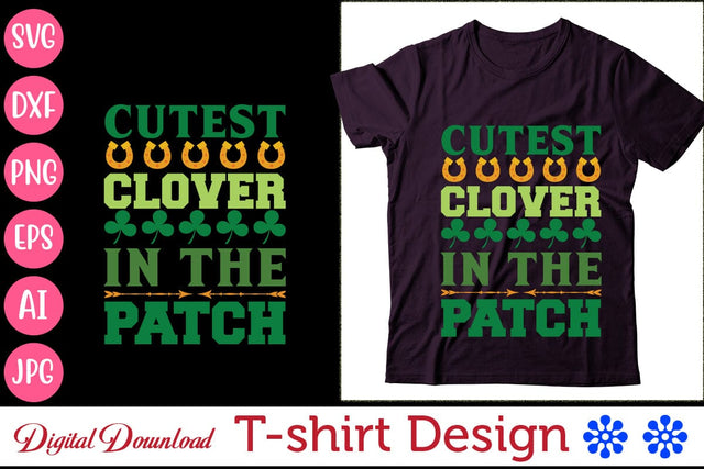 Cutest Clover In The Patch SVG Newmockups 
