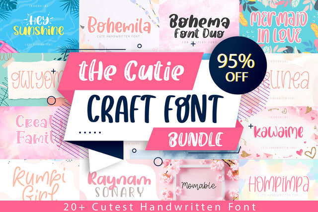Cutest Craft Font Bundle Best Handwritten Font SVG dapiyupi store 