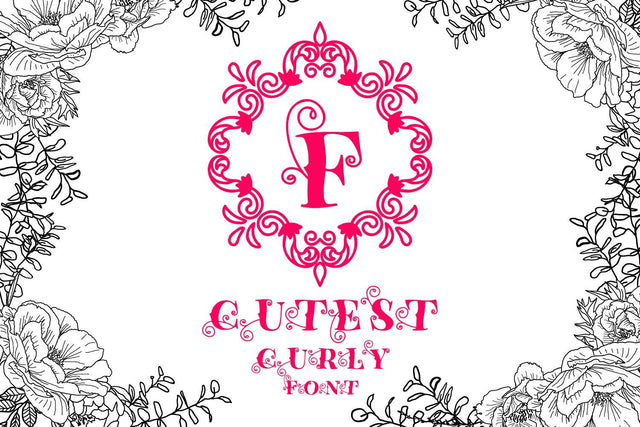 Cutest Curly Font Monogram Font Sintegra 