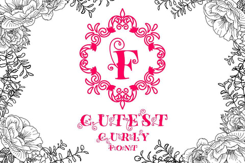 Cutest Curly Font Monogram Font Sintegra 