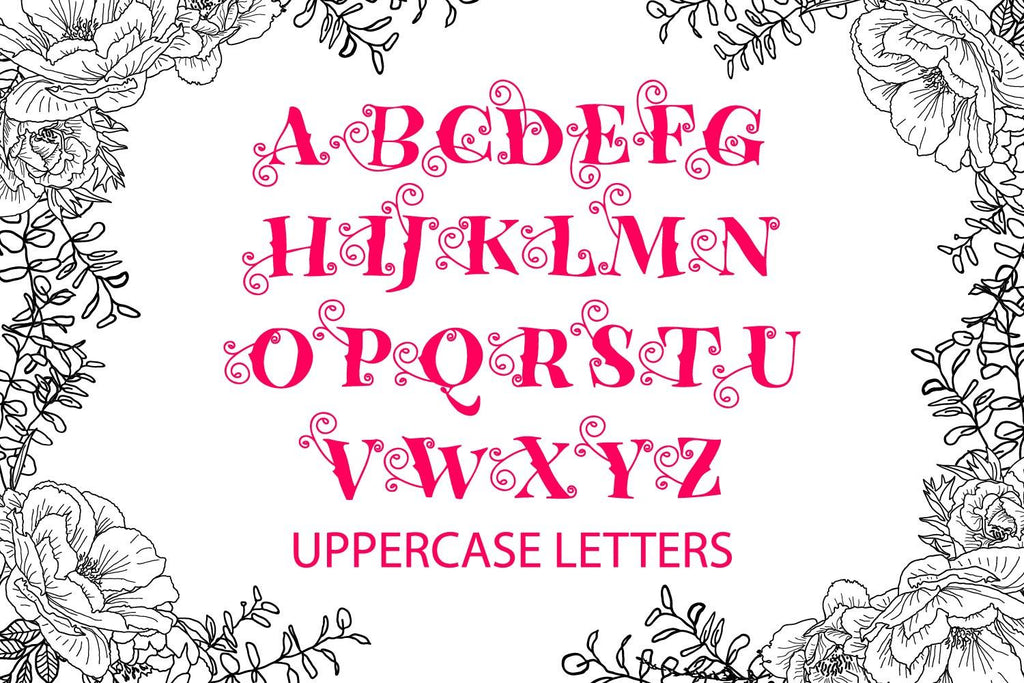 Cutest Curly Font Monogram - So Fontsy