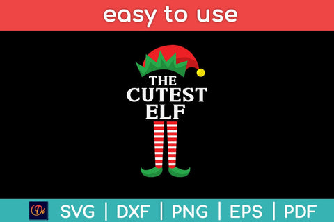 Cutest Elf Matching Family Group Christmas Svg File SVG Helal 