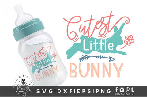 Cutest Little Bunny | Kids Easter cut file SVG TheBlackCatPrints 