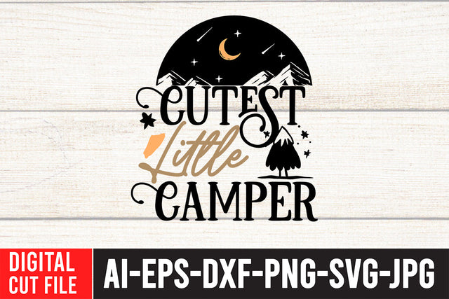 Cutest Little Camper SVG Cut File < Camping SVG Bundle SVG BlackCatsMedia 
