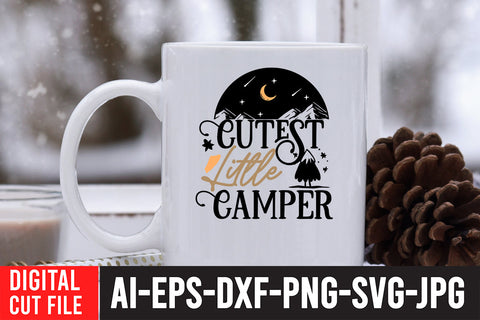 Cutest Little Camper SVG Cut File < Camping SVG Bundle SVG BlackCatsMedia 