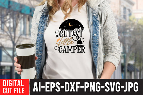 Cutest Little Camper SVG Cut File < Camping SVG Bundle SVG BlackCatsMedia 