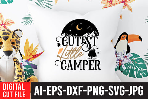 Cutest Little Camper SVG Cut File < Camping SVG Bundle SVG BlackCatsMedia 