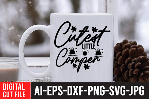 Cutest Little Camper SVG Cut File SVG BlackCatsMedia 