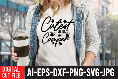 Cutest Little Camper SVG Cut File SVG BlackCatsMedia 