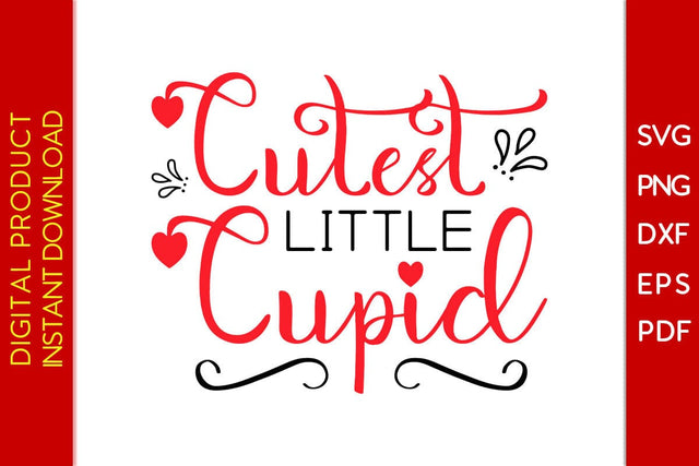 Cutest Little Cupid Valentine's Day SVG PNG EPS Cut File SVG Creativedesigntee 