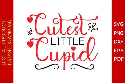 Cutest Little Cupid Valentine's Day SVG PNG EPS Cut File SVG Creativedesigntee 