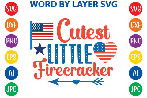Cutest Little Firecracker, 4th Of July SVG Cut File SVG Rafiqul20606 