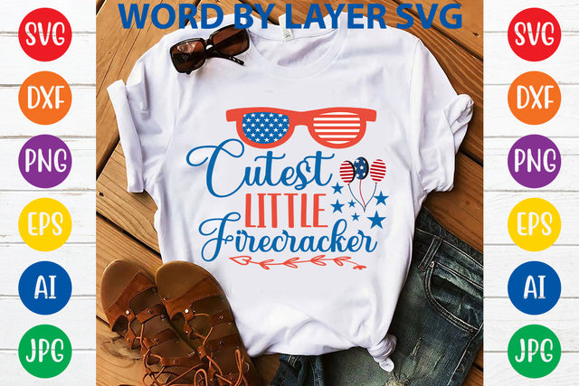 Cutest Little Firecracker, 4th Of July SVG Design SVG Rafiqul20606 