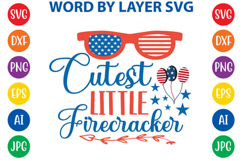 Cutest Little Firecracker, 4th Of July SVG Design SVG Rafiqul20606 