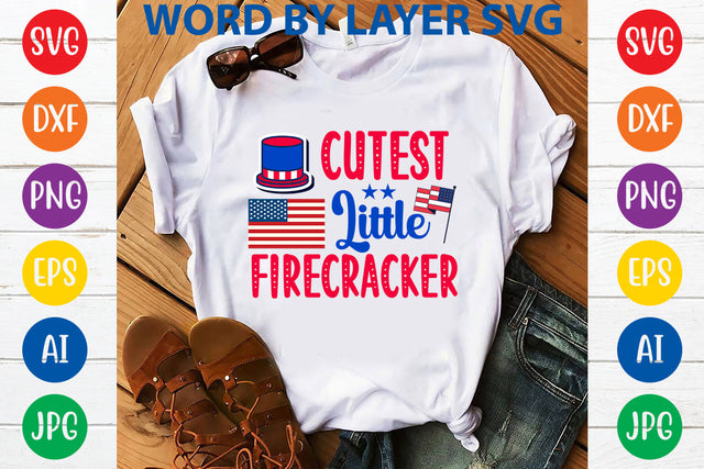 Cutest Little Firecracker, 4th Of July SVG Design SVG Rafiqul20606 