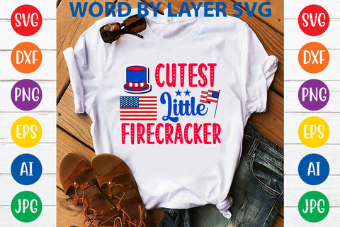 Cutest Little Firecracker, 4th Of July SVG Design SVG Rafiqul20606 